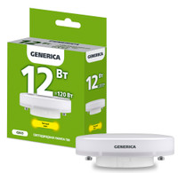 Лампа светодиодная T80 таблетка 12Вт 230В 3000К GX53 GENERICA (IEK) LL-T80-12-230-30-GX53-G