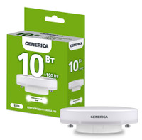 Лампа светодиодная T80 таблетка 10Вт 230В 4000К GX53 GENERICA (IEK) LL-T80-10-230-40-GX53-G