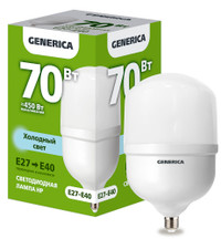 Лампа светодиодная HP 70Вт 230В 6500К E27-E40 GENERICA (IEK) LL-HP-70-230-65-E27-E40-G