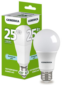 Лампа светодиодная A65 груша 25Вт 230В 6500К E27 GENERICA (IEK) LL-A65-25-230-65-E27-G