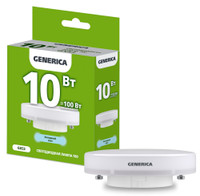 Лампа светодиодная T80 таблетка 10Вт 230В 6500К GX53 GENERICA (IEK) LL-T80-10-230-65-GX53-G
