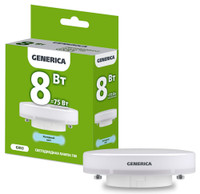 Лампа светодиодная T80 таблетка 8Вт 230В 6500К GX53 GENERICA (IEK) LL-T80-08-230-65-GX53-G