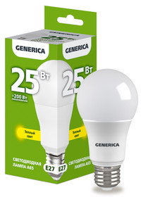 Лампа светодиодная A65 груша 25Вт 230В 3000К E27 GENERICA (IEK) LL-A65-25-230-30-E27-G