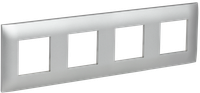 SKANDY Рамка 4-местная SK-F04S серебряный IEK (IEK) SK-M42-K23