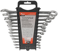 Ключи комбинированные в пластиковом держателе, набор 12 шт (6-22 мм) (КУРС) 63418