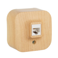 Розетка телефонная RJ11 для открытой установки дерево QUTEO (IEK) 782274