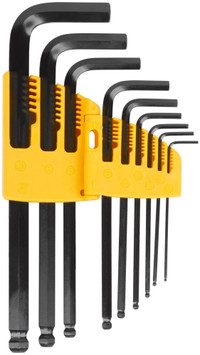 Ключи шестигранные CrV средние с шаром (1.5-10 мм) 9 шт (FIT) 64195