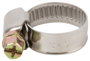 Хомут обжимной (нержавеющая сталь) 10-19 мм (FIT) 64273