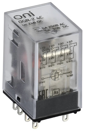 Реле общего назначения OGR-2 4C 24В DC (ONI) OGR-2-4C-DC24V