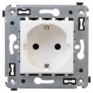 Avanti Розетка в стену, 2P+E, с защитными шторками, ''Белое облако'' (DKC) 4400003