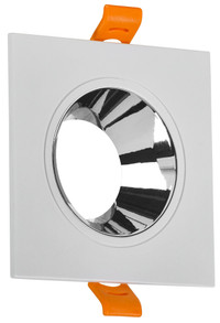 LIGHTING Светильник 4107 встраиваемый поворотный под лампу GU10 белый/хром пластик IEK (IEK) LT-UVB0-4107-GU10-1-K23