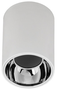 LIGHTING Светильник 4111 накладной потолочный под лампу GU10 белый/хром пластик IEK (IEK) LT-UPB0-4111-GU10-1-K23