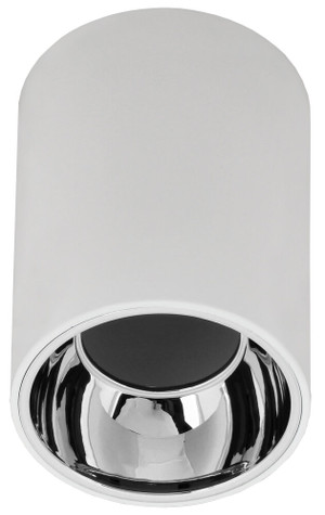 LIGHTING Светильник 4111 накладной потолочный под лампу GU10 белый/хром пластик IEK (IEK) LT-UPB0-4111-GU10-1-K23