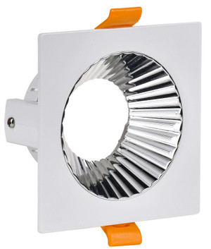 LIGHTING Светильник 4109 встраиваемый поворотный под лампу GU10 белый/хром пластик IEK (IEK) LT-UVB0-4109-GU10-1-K23