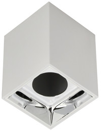 LIGHTING Светильник 4112 накладной потолочный под лампу GU10 белый/хром пластик IEK (IEK) LT-UPB0-4112-GU10-1-K23