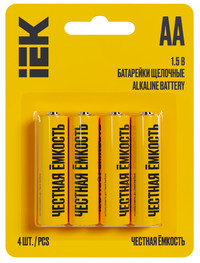 Батарейка щелочная Alkaline LR06/AA (4шт/блистер) IEK (IEK) ABT-LR06-OP-L04