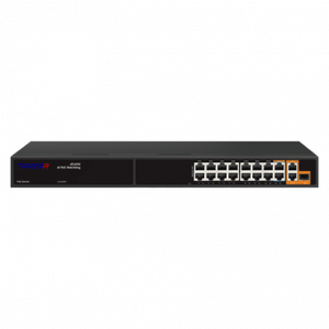 Коммутатор неуправляемый 19 портов RJ45/SFP  100 1000 Мб/сРоЕ 285Вт (TRASSIR) TR-NS11191S-285-16PoE