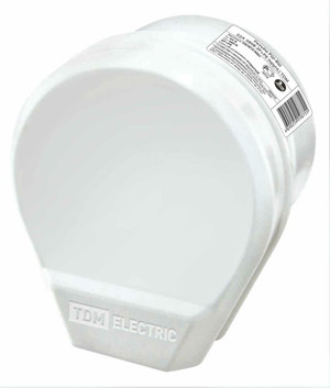 Разъём РШ-ВШ 32А 250В 2Р+РЕ ОУ белый (TDM ELECTRIC) SQ1812-0003