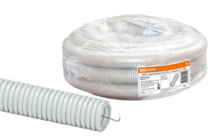 Труба гофрированная ПВХ d 16 с зондом (50 м) легкая (TDM ELECTRIC) SQ0401-0011