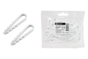 Дюбель-хомут ДХК-10 для круглого кабеля 5-10мм нейлон белый (100шт) (TDM ELECTRIC) SQ0539-0001