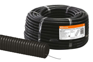 Труба гофрированная ПНД d 40 с зондом (25 м) легкая (TDM ELECTRIC) SQ0413-0005