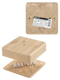 Коробка распаячная КР 100х100х29 ОП сосна IP40, инд. штрихкод (TDM ELECTRIC) SQ1401-0407