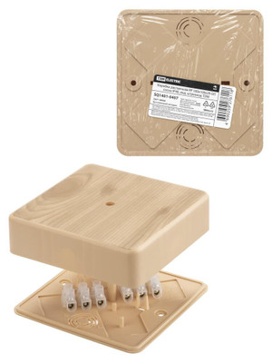 Коробка распаячная КР 100х100х29 ОП сосна IP40, инд. штрихкод (TDM ELECTRIC) SQ1401-0407