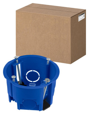 Установочная коробка СП D68х45мм, саморезы, пластиковые лапки, синяя, IP20, (TDM ELECTRIC) SQ1403-0001