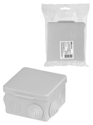 Распаячная коробка ОП 80х80х50мм крышка IP54 7вх. инд. штрихкод TDM (TDM ELECTRIC) SQ1401-0512