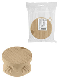 Распаячная коробка ОП D65х40мм, крышка, сосна, IP54, 4вх. инд. штрихкод (TDM ELECTRIC) SQ1401-0701