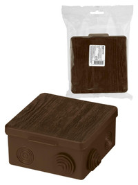 Распаячная коробка ОП 100х100х55мм, крышка, бук, IP54, 8вх. инд. штрихкод (TDM ELECTRIC) SQ1401-0613