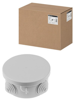 Распаячная коробка ОП D85х40мм, крышка, IP54, 4 входа (TDM ELECTRIC) SQ1401-0102