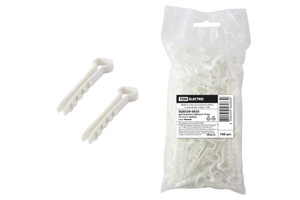 Дюбель-хомут для плоского кабеля 6-14мм белый (100шт) TDM (TDM ELECTRIC) SQ0539-0035