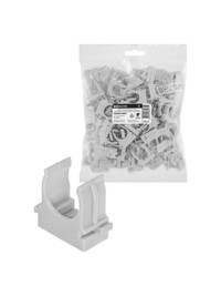 Крепеж-клипса для трубы 20 мм для прямого монтажа 100 шт. серая TDM (TDM ELECTRIC) SQ0405-8002