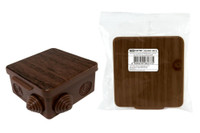 Распаячная коробка ОП 80х80х50мм, крышка, бук, IP54, 7вх. инд. штрихкод (TDM ELECTRIC) SQ1401-0612