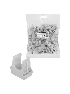 Крепеж-клипса для трубы 16 мм для прямого монтажа 100 шт. серая TDM (TDM ELECTRIC) SQ0405-8001