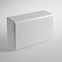 Щиток распределительный навесной на 9 модулей с непрозрачной дверцей белый IP40 (ЩРн-П-9) (RUVinil) 68029Б