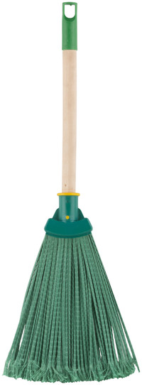 Веник пластиковый с деревянной ручкой 240х660 мм (КУРС РОС) 68075