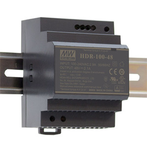 Блок питания AC-DC, 85.2Вт, вход 85-264 В AC 47-63Гц,120-370В DC, выход 12В,7.1А, рег. выхода 12-13В, в кожухе на DIN-рейку (Mean Well) HDR-100-12