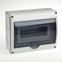 Щиток распределительный навесной на 10 модулей с дверцей серый IP66 (ЩРн-П-10) (RUVinil) 69011