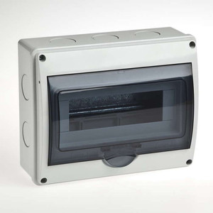 Щиток распределительный навесной на 10 модулей с дверцей серый IP66 (ЩРн-П-10) (RUVinil) 69011