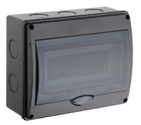 Щиток распределительный навесной на 10 модулей с дверцей черный IP66 (ЩРн-П-10) (RUVinil) 69011Ч