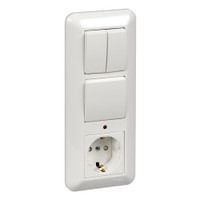 BLANCA Блок 1клавиша/2клавиши/розетка с           заземлением (Systeme Electric) BK2VR-008A-B