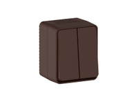 AtlasDesign PROFI IP54 О/У 2-клавишный ВЫКЛЮЧАТЕЛЬ 10 АХ, КОРИЧНЕВЫЙ (Systeme Electric) ATN546051