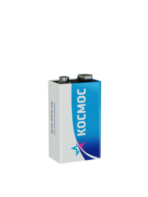 Батарейка  6F22 (крона) 9V Zinc carbon 1S (Космос) KOC6F22