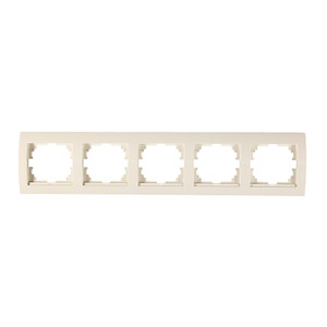 DERIY Рамка х5 гориз. крем (Lezard) 702-0300-150