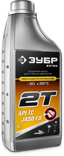 Полусинтетическое масло для 2-тактных двигателей EXTRA 2Т-П, 1 л (ЗУБР) 70601-1