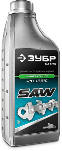 Цепное минеральное масло для бензо и электропил EXTRA, 1 л (ЗУБР) 70620-1