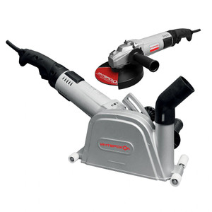 Система профессиональной бетонообработки 2 в 1: бороздодел (штроборез) + угловая шлифовальная машина ИНТЕРСКОЛ ПД-125/1800Э + УШМ-150/1800Э (Интерскол) 717.1.0.70