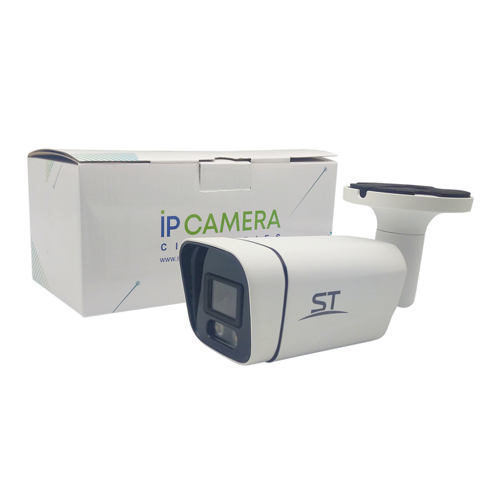 Видеокамера IP 5Мп Цилиндрическая уличная LED-25м PoE IP66 (2.8мм) (Space Technology) ST-S5523 FULLCOLOR CITY